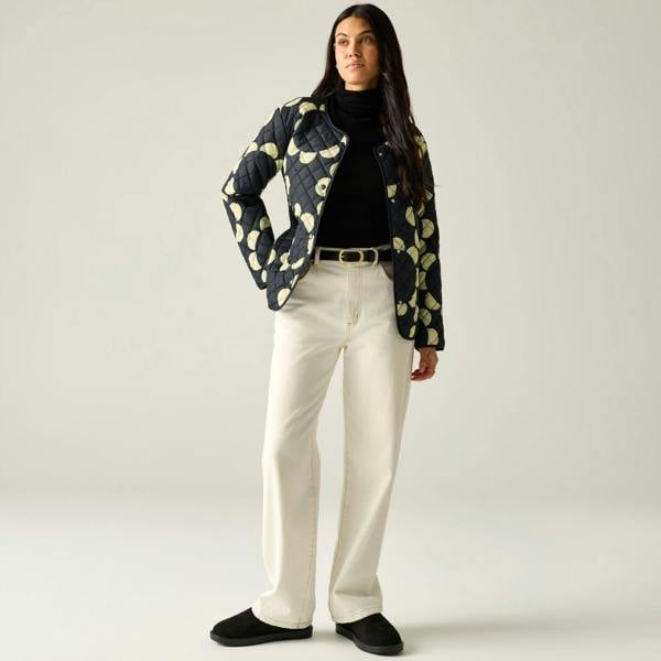 Regatta Womens/Ladies Orla Kiely Daisy Hoop Lightweight Quilted Jacket - Black - 
