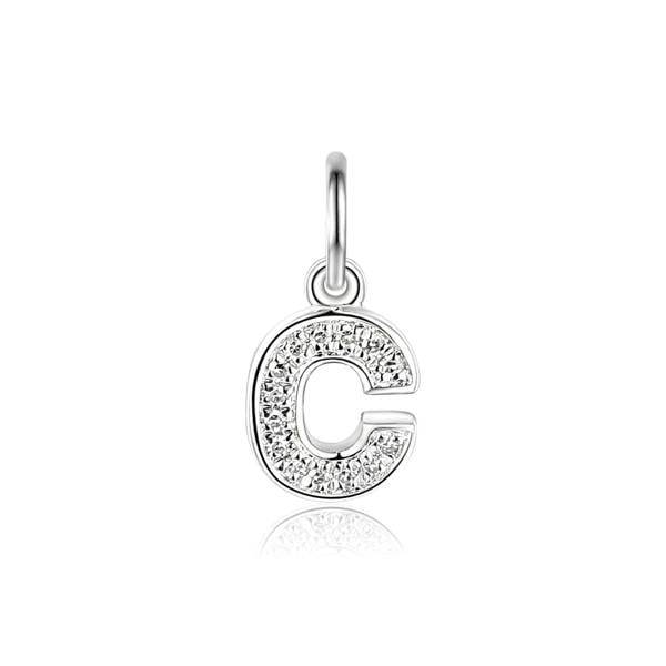 Sarah Layton Diamond Initial C Charm - 9ct White Gold - NTCH-C-9WG