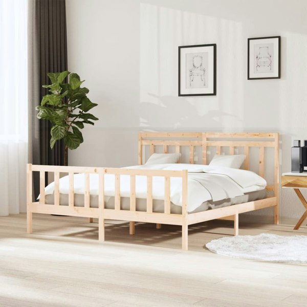 Berkfield Bed Frame Solid Wood 160x200 cm