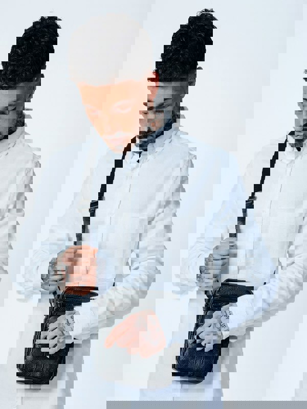 SVNX Genuine Leather Crossbody Messenger