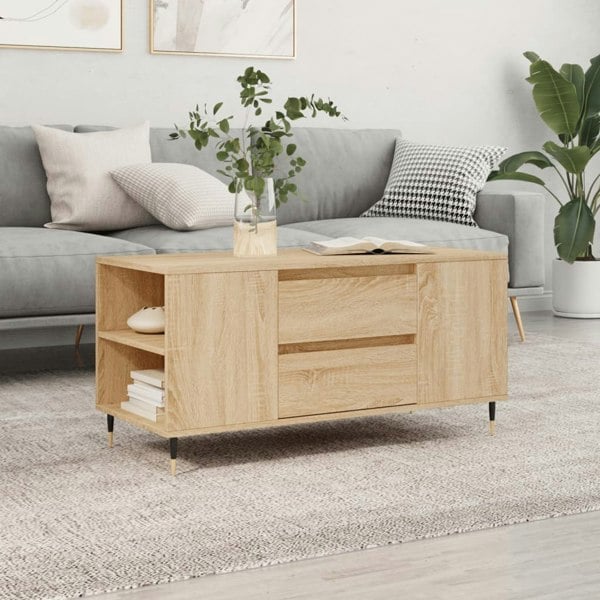 Berkfield Coffee Table Sonoma Oak 102x44.5x50 cm Engineered Wood