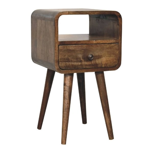 Artisan Furniture Mini Grey Wash Curve Open Bedside