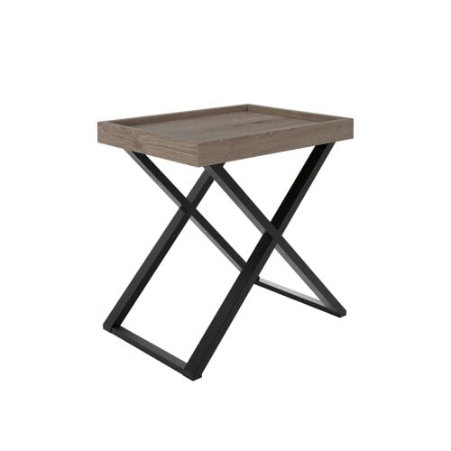 Wyld Haus Parma Grey Ages Oak Cross Leg Tray Side Table