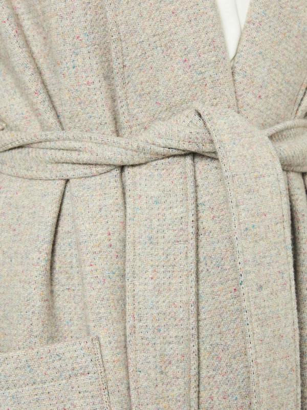 Serran London Wrap Coat Grey-Pink