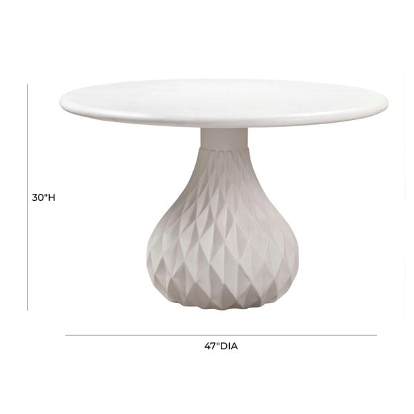 Furniture Edit Tulum Ivory Concrete Indoor and outdoor Round Dining Table