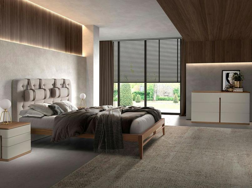 Angel Cerdá Grey Fabric Tufted Bed 7179