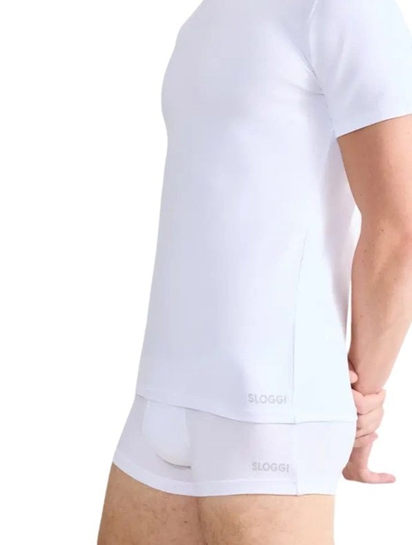 SloggiT-Shirts 2 - packGo ABC 2.0 2 - Pack Crew - Neck T-Shirts, WhiteBoxers & Briefs