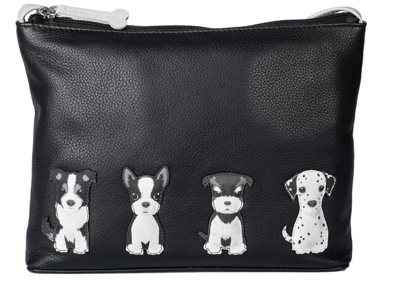 Mala Leather Dog Design Leather Crossbody Bag