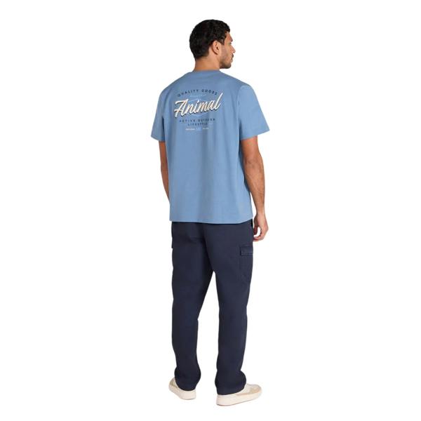 Animal Mens Chase Graphic Relaxed Fit T-Shirt - Blue - 