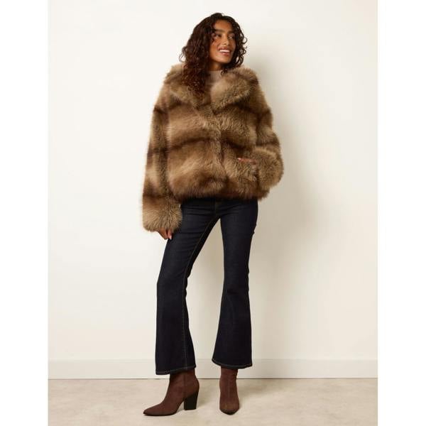 Blue Vanilla Faux Fur Short Coat