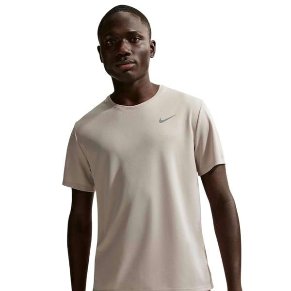 Nike Mens Miler Swoosh Reflective Detail T-Shirt - Moon - 