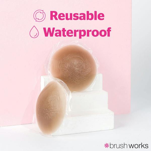 Brushworks Reusable Silicone Nipple Covers Shade 6.0 - Espresso