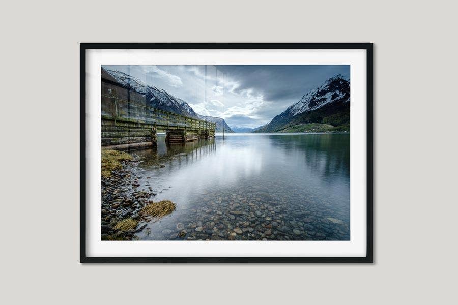 Norwegian fjord wall art print