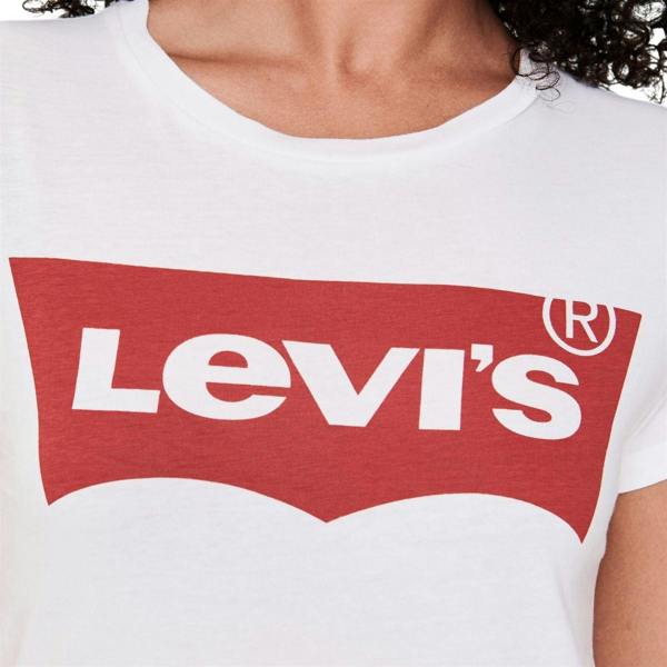 Levis Womens/Ladies Batwing Logo T-Shirt - White - 
