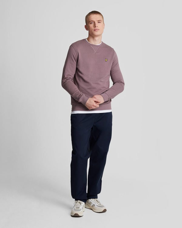 Lyle & Scott Crew Neck Sweatshirt Jumper - Highland Mauve