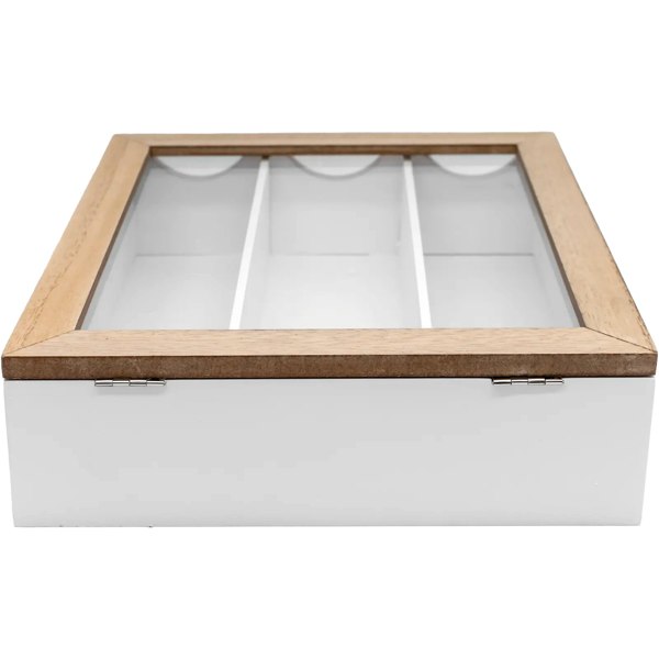Maison des Cadeaux 3-Compartment Window-Lid Cutlery & Utensil Organiser