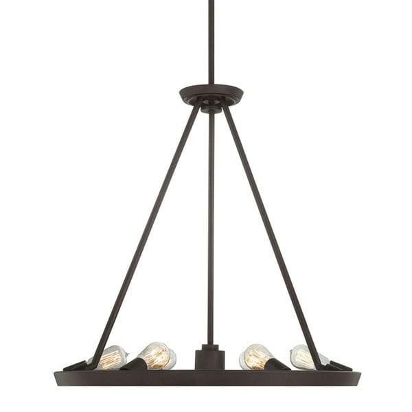 6 Bulb Chandelier Hanging Pendant LIght Western Bronze LED GU10 60W Bulb Loops