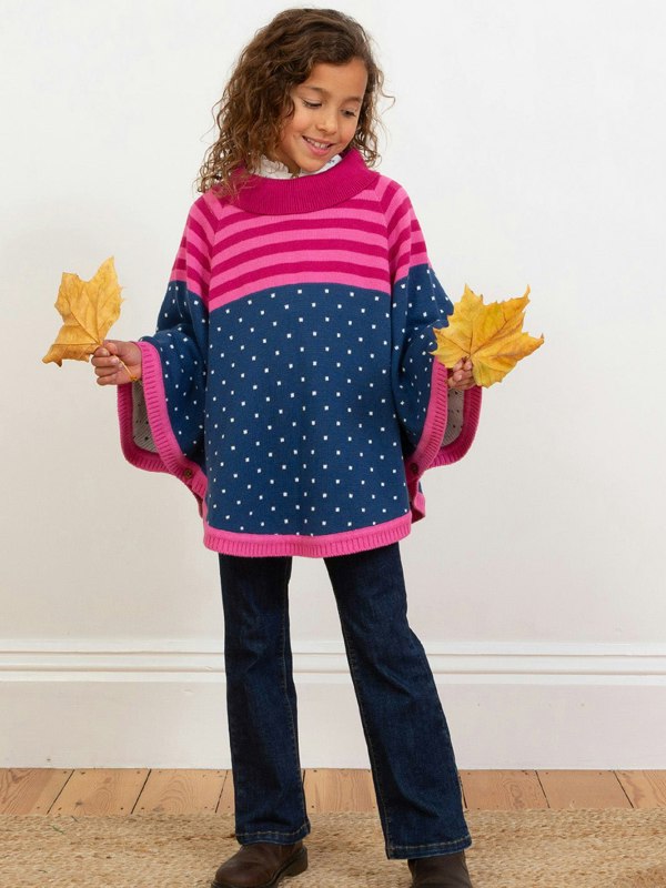 Kite Girls Organic Berry Blush Poncho