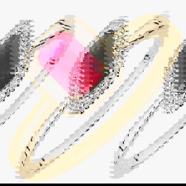 T. H. Baker 9ct Yellow Gold Ruby Cluster Ring DR1619YRU