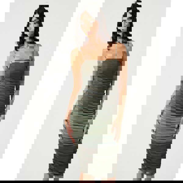 Pink Vanilla Ombre Mesh Midi Dress