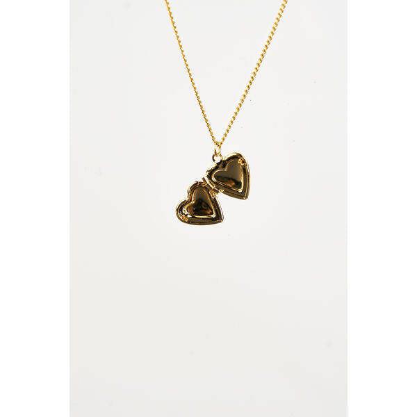 SVNX Small Heart Locket Necklace in Gold - Gift Boxed
