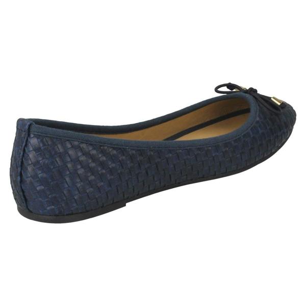 Spot On Ladies Spot On Weaved Design Ballerinas F80381