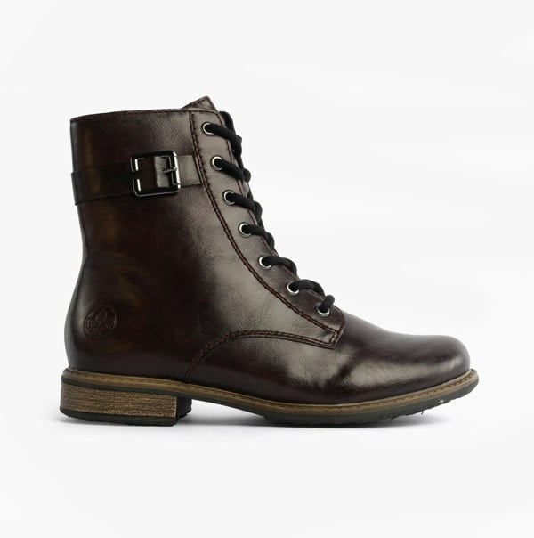 Rieker 74802-35 Womens Boots Red Combination