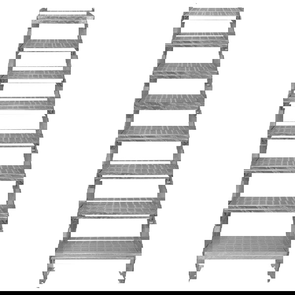 Monstershop Adjustable 8 Section Galvanised Staircase - 900mm Wide