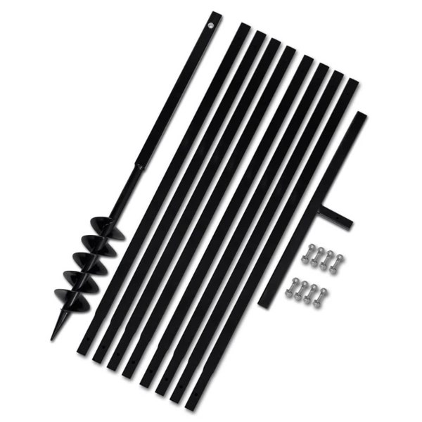 Berkfield Ground Drill with Handle 100 mm with Extension Tube 9 m Steel
