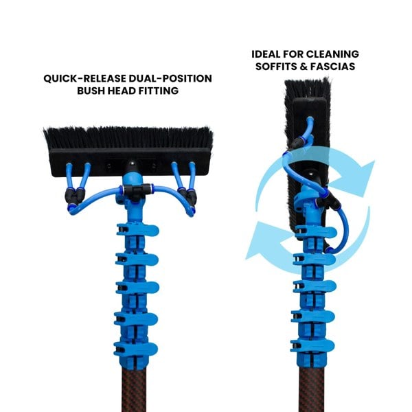 Aquaspray® Pro 16L Battery Operated Water Spray Tank with Aquaspray® Venom 22ft Hybrid 50% Carbon, 50% Fiberglass Waterfed Window Cleaning Pole
