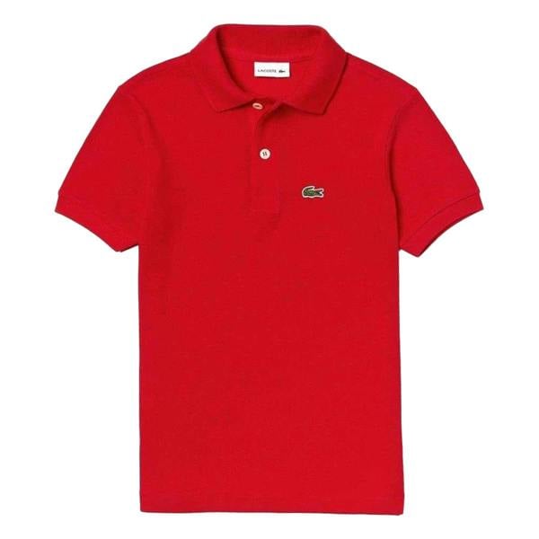 Lacoste Boys Pique Polo Shirt - Red - 