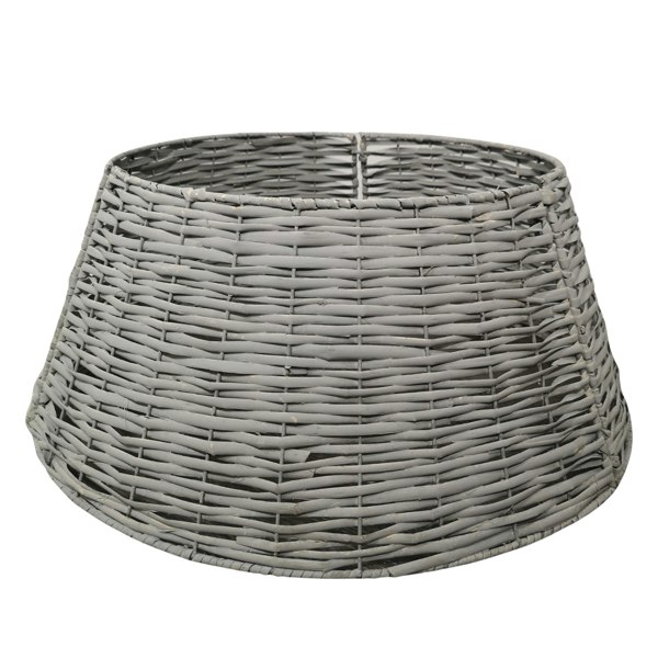 Samuel Alexander 48/70cm Samuel Alexander KD Willow Christmas Tree Skirt Wicker Rattan- Large Light Grey