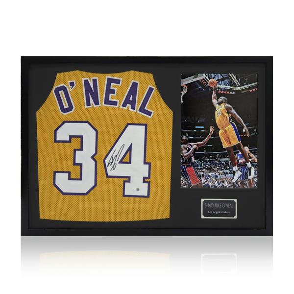 Shaquille O'Neal Signed Los Angeles Lakers Jersey Classic Frame (JSA)