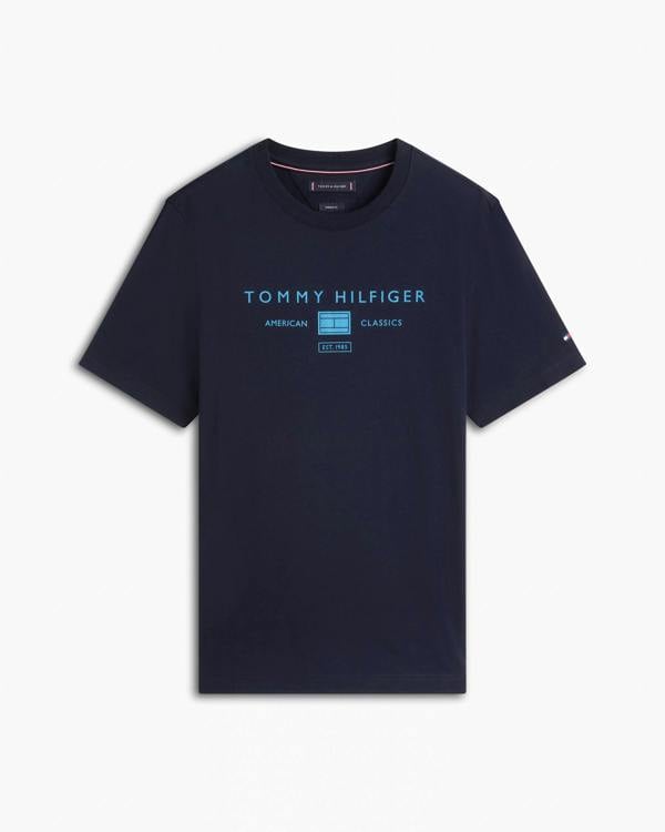 Tommy Hilfiger Brand Love Mono Stack Mens T-Shirt - Desert Sky