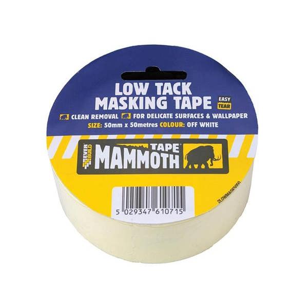 Everbuild Sika Low Tack Masking Tape - Multi Colour - 