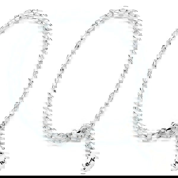 Sterling Silver Adjustable Chain Link Bracelet With Personalised Tag - MYLEE London