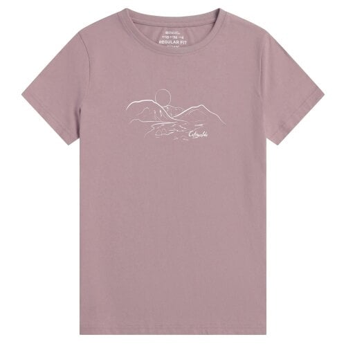 Mountain Warehouse Womens Cotswolds Landscape Cotton T-Shirt - Pink