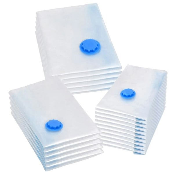 Berkfield Vacuum Travel Storage Bags Clothing Bags 3 Sizes 20 pcs