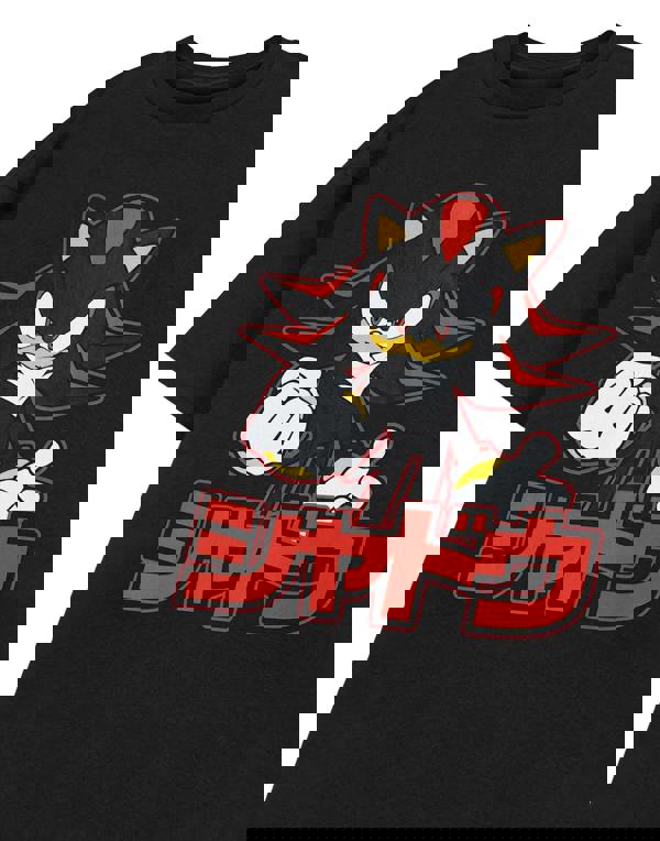 Sonic the Hedgehog Shadow Mens Black Japanese Short Sleeved T-Shirt