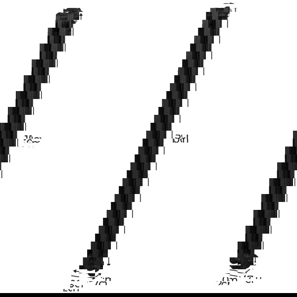 Monstershop Traditional 2 Column Radiator - 1500 x 202mm - Black