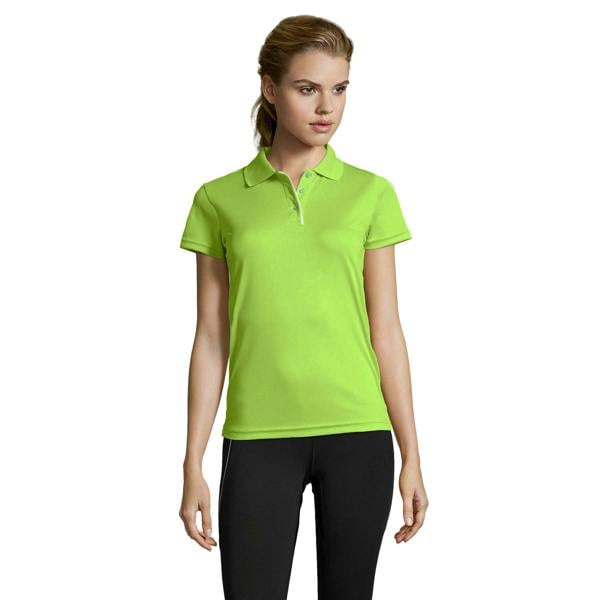 SOLS Womens/Ladies Performer Short Sleeve Pique Polo Shirt - Apple Green