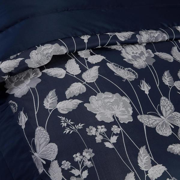 Butterfly Meadow Bedspread Navy