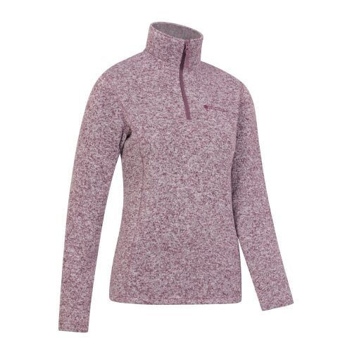 Mountain Warehouse Womens/Ladies Idris Half Zip Fleece Top - Burgundy - 22 UK - Burgundy - 100% Polyester