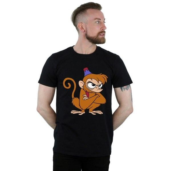 Disney Mens Aladdin Angry Abu T-Shirt - Black