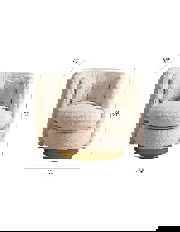 Weilai Concept Nova Swivel Armchair, Boucle