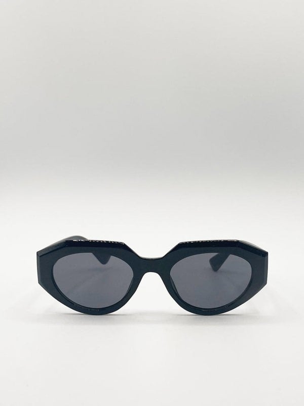 SVNX Structured angular frame cat eye sunglasses