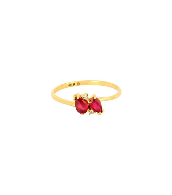 Hafeez Jewellery Batala Ruby and Diamond Ring