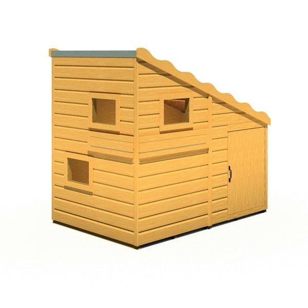 Shire Command Post 6x4 Childrens Playhouse with 12mm Shiplap cladding - Best Shed