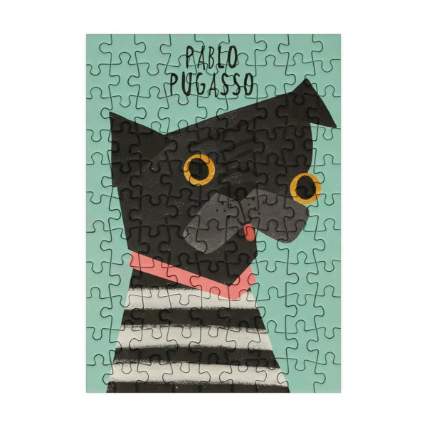Happily Puzzles Pablo Pugcasso - 99 Piece Mini Jigsaw Puzzle