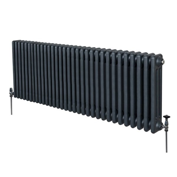 Monstershop Traditional 3 Column Radiator - 600 x 1462mm - Anthracite Grey